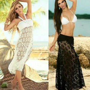 SEXY BLACK BEACH COVER UP SKIRT AND DREES